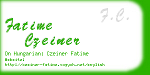 fatime czeiner business card